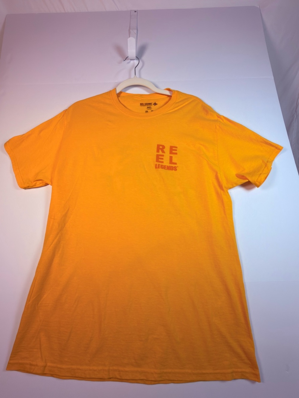 Reel Legends Men’s Medium Orange Fish Graphic T-Shirt 100% Cotton